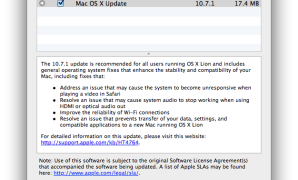 آبل تطلق تحديث نظام OS X Lion 10.7.1