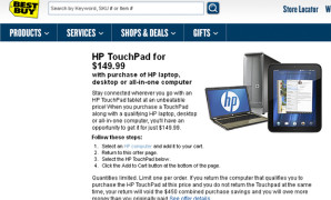 HP TouchPad يعود من جديد لمتجر Best Buy بسعر 150 دولار فقط